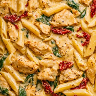 Marry Me Chicken Pasta with creamy sauce and herbs, perfect for special occasions.