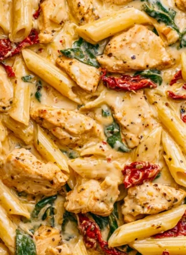 Marry Me Chicken Pasta with creamy sauce and herbs, perfect for special occasions.