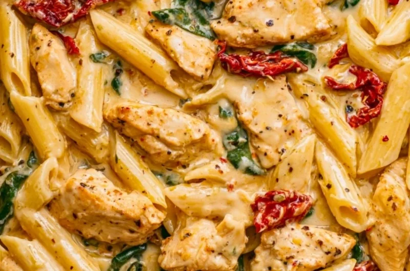 Marry Me Chicken Pasta with creamy sauce and herbs, perfect for special occasions.