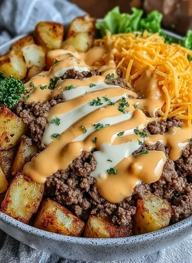 Savory Smash Burger Bowl with juicy patties and fresh toppings