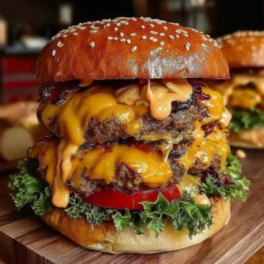 Delicious Crack Burgers stacked with toppings and sauces