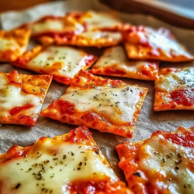 Crispy pizza chips served in a bowl, perfect for a tasty snack adventure.