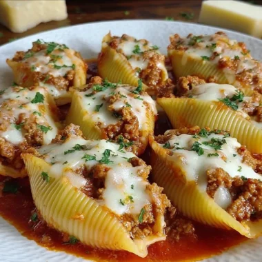 Delicious Loaded Bacon Cheeseburger Pasta topped with cheese and bacon