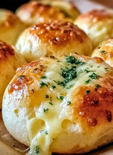 Pillsbury Biscuit Garlic Butter Cheese Bombs fresh out of the oven