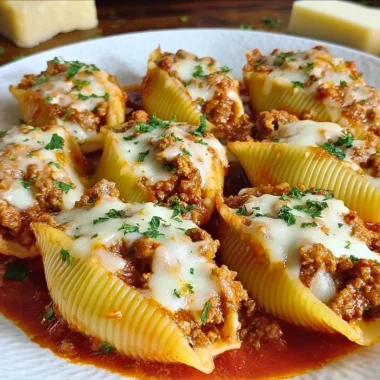 Delicious stuffed pasta shells filled with cheese and herbs