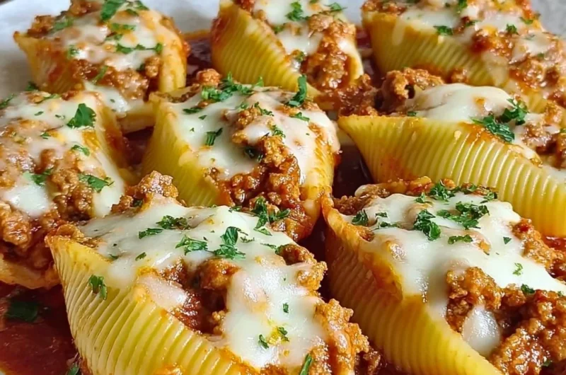 Delicious stuffed pasta shells filled with cheese and herbs