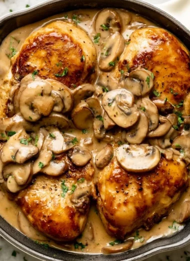 Delicious Chicken Marsala with tender chicken and rich sauce