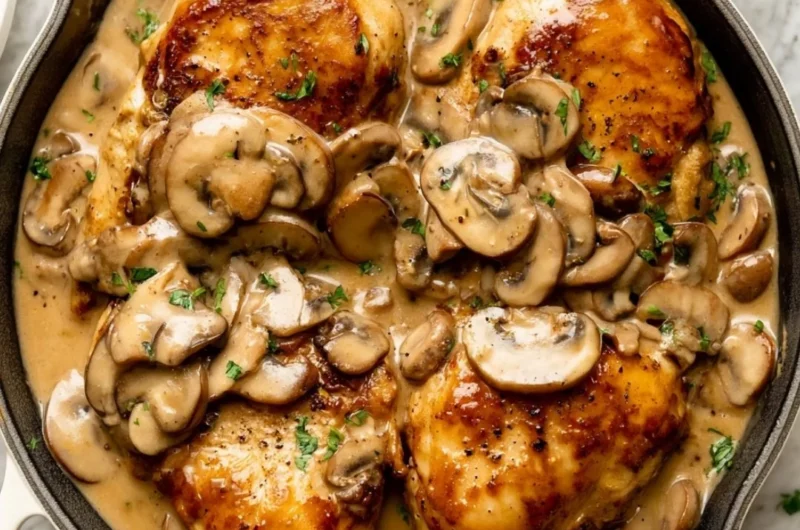 Delicious Chicken Marsala with tender chicken and rich sauce