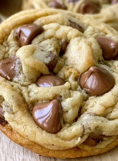 Freshly baked Crumbl chocolate chip cookies on a cooling rack
