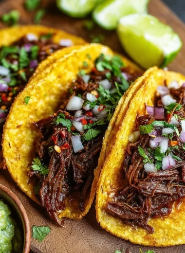 Easy chuck roast tacos served with fresh toppings and tortillas