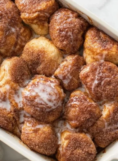 Delicious and gooey homemade monkey bread fresh from the oven