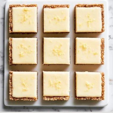 Delicious lemon cheesecake protein bars for a healthy snack option