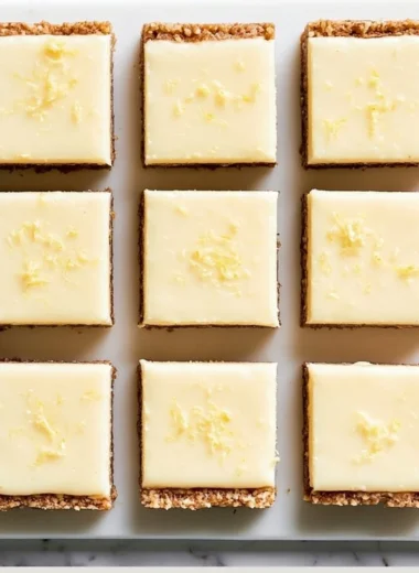 Delicious lemon cheesecake protein bars for a healthy snack option