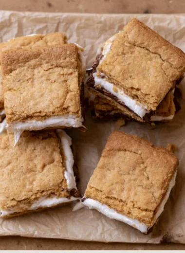 Delicious S'mores cookie bars with chocolate, graham crackers, and marshmallows