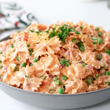 Vibrant French Dressing Pasta Salad with colorful vegetables and pasta