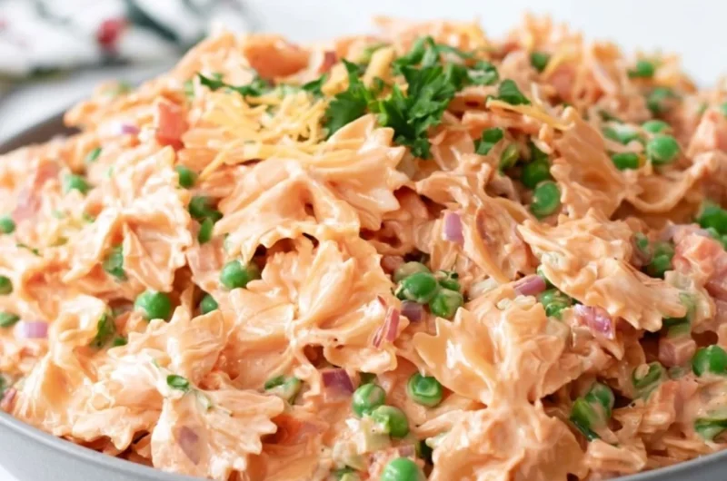 Vibrant French Dressing Pasta Salad with colorful vegetables and pasta