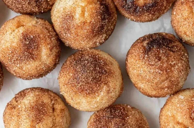 Mini French Breakfast Puffs served on a breakfast table with coffee and pastries