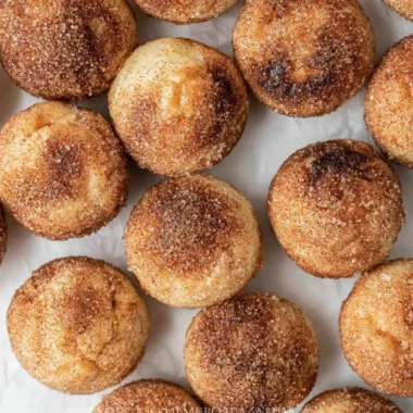 Fluffy Mini French Breakfast Puffs on a plate, ready to enjoy with coffee.