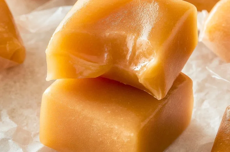 Delicious soft rum caramels in a treat box