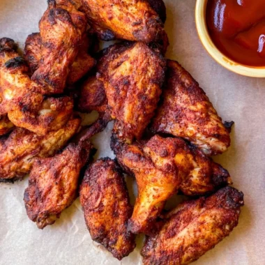 Delicious Traeger smoked chicken wings with a crispy skin and smoky flavor