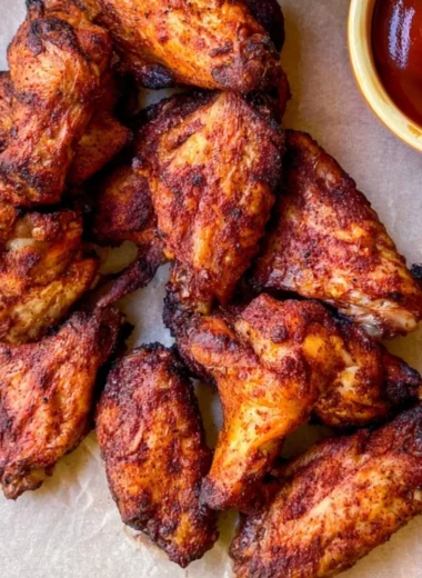 Delicious Traeger smoked chicken wings with a crispy skin and smoky flavor