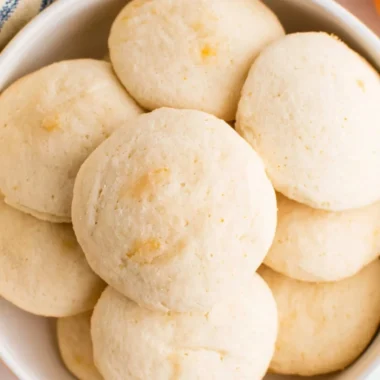 Easy orange whipped shortbread cookies with a citrus twist