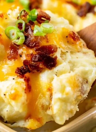 Delicious twice baked potato casserole recipe from The Pioneer Woman